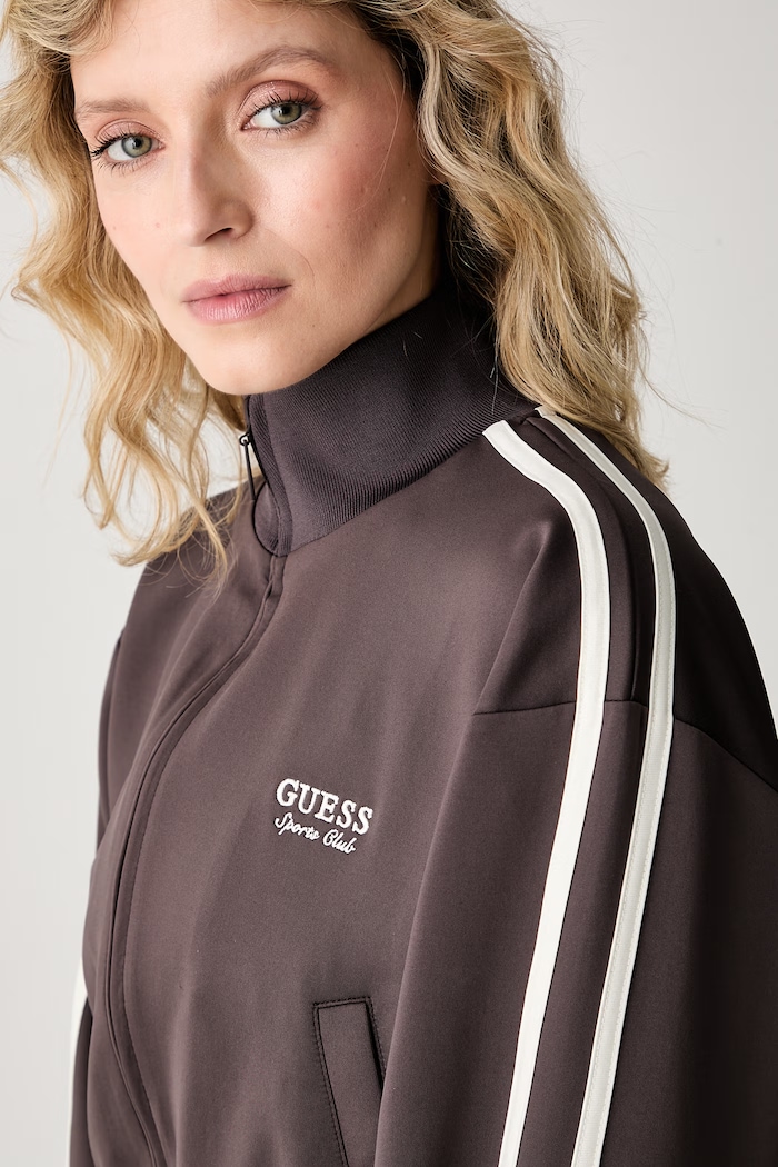 Guess μπλούζα oversize Γυναικεία HOSHI καφέ V6YQ07.K4287