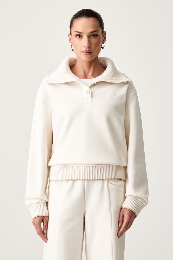 Guess bluza damska z bawełną X NORTH SAILS beżowy W6YQ22.K5315
