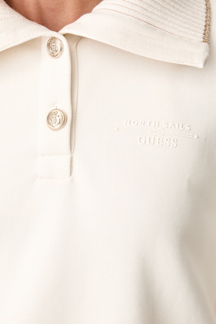 Guess bluza damska z bawełną X NORTH SAILS W6YQ22.K5315 beżowy