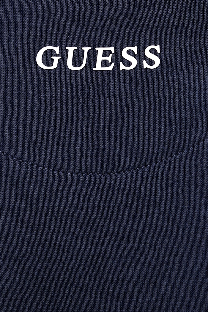 Dukserica za žene s pamukom Guess mornarsko plava W6YQ17.K4355