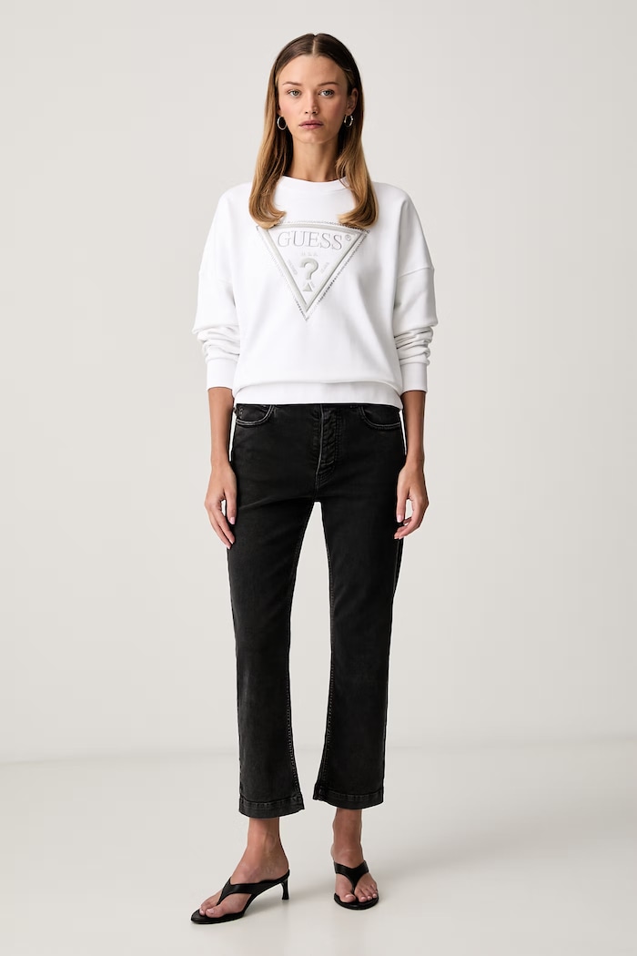 Guess bluza damska bawełniana W6YQ14.K4352 biały AW26