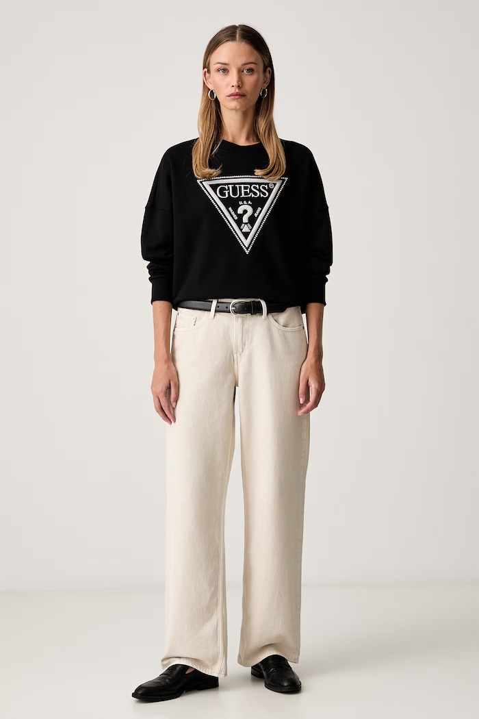 Guess pulover ženski bombažen W6YQ14.K4352 črna AW26