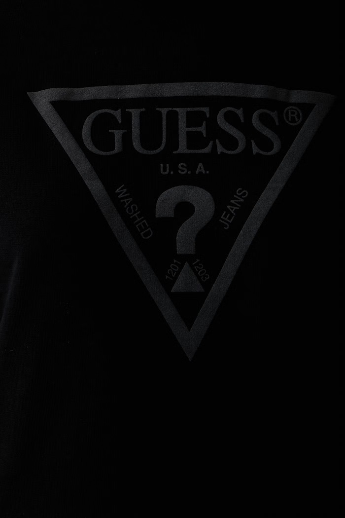 Guess μπλούζα γυναικεία με βαμβάκι W6YQ04.K3858 μαύρο