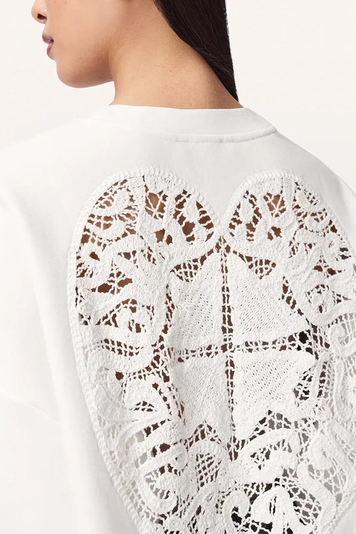 AllSaints bluza damska z bawełną ESME W150JE beżowy