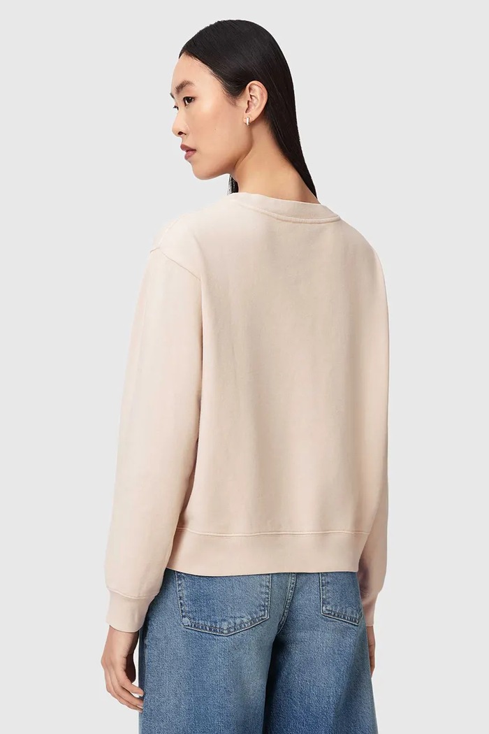 AllSaints hanorac pentru femei, din bumbac INSIGNIA W198JE bej AW26