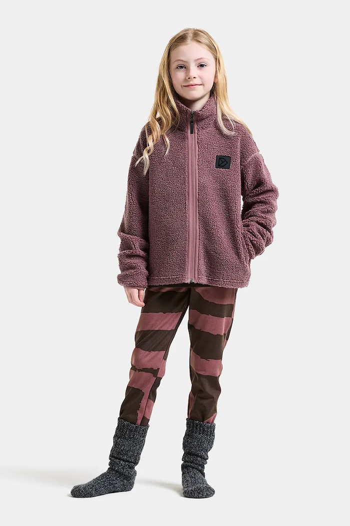 Bluza rozpinana dziecięca polarowa ZIR KIDS FZ 2 Didriksons 506332.G różowy