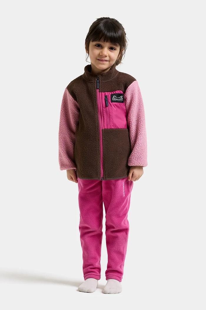 Bluza rozpinana dziecięca polarowa ANTEN KIDS FULLZIP 2 Didriksons 506323.G różowy