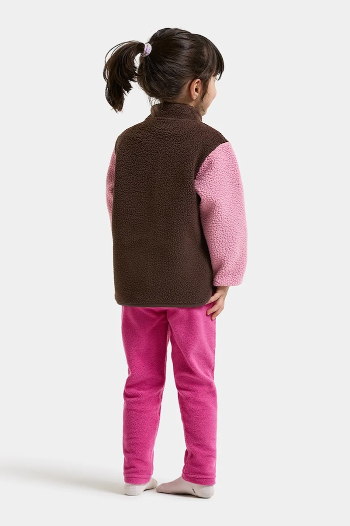 Bluza rozpinana dziecięca polarowa ANTEN KIDS FULLZIP 2 Didriksons różowy 506323.G