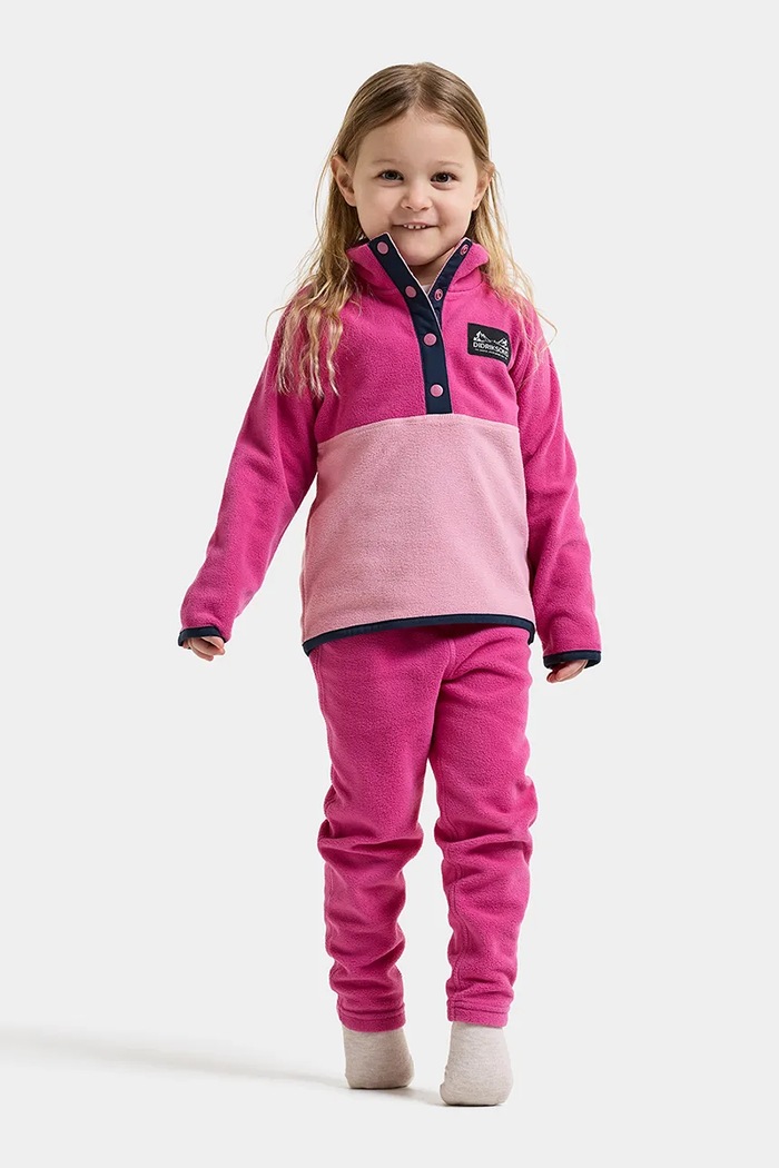 Bluza dziecięca polarowa MONTE KIDS HALF BU 6 Didriksons 506309.G różowy