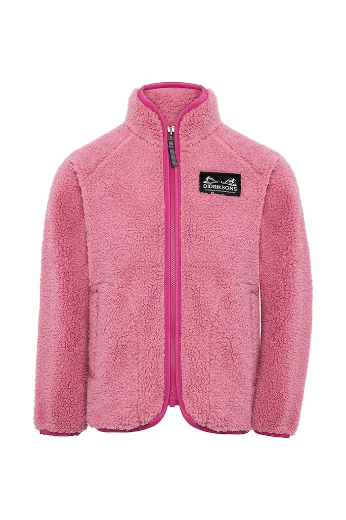 Didriksons Bluza rozpinana dziecięca polarowa GIBBS KIDS FULLZIP 2 505577.G różowy AW26