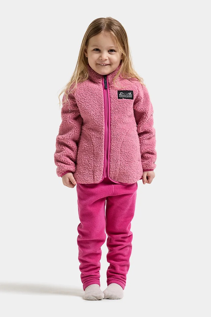 Bluza rozpinana dziecięca polarowa GIBBS KIDS FULLZIP 2 Didriksons 505577.G różowy