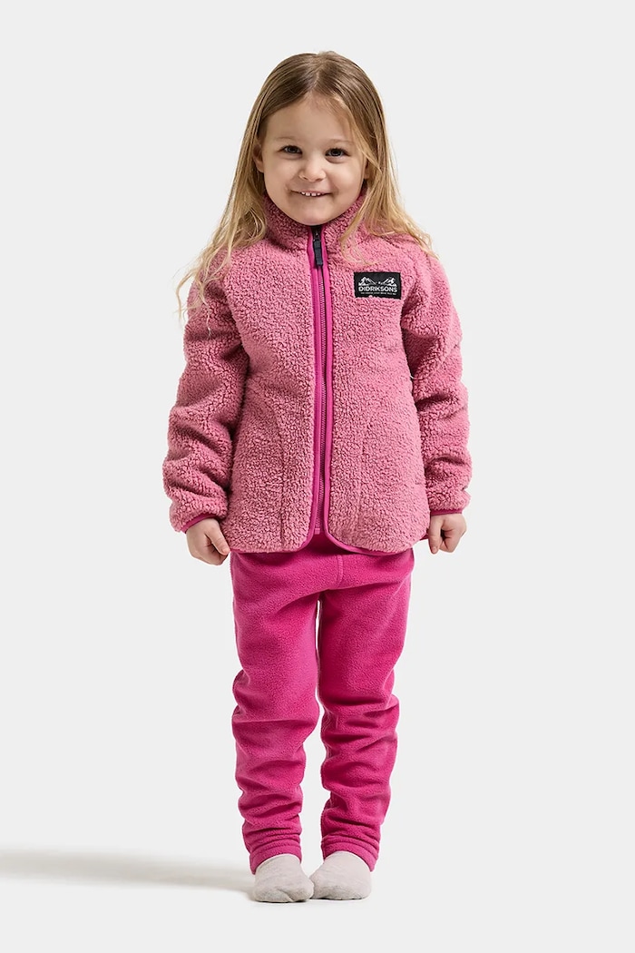 Bluza rozpinana dziecięca polarowa GIBBS KIDS FULLZIP 2 Didriksons 505577.G różowy