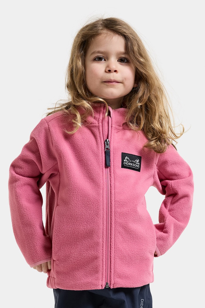 Didriksons Rozepínací mikina dětská fleecová MUSKOT KDS JACKET růžová 505711.G