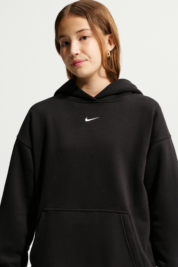 Bluza oversize dziecięca z bawełną Studio Nike Sportswear Nike IM4964 czarny