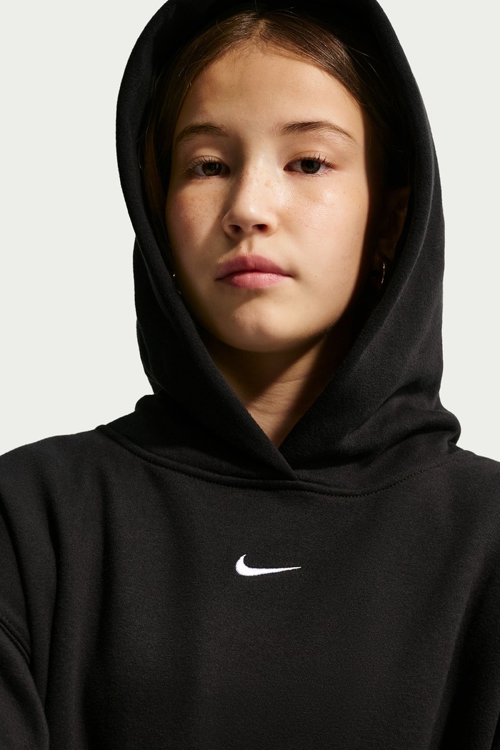 Bluza oversize dziecięca z bawełną Studio Nike Sportswear Nike czarny IM4964