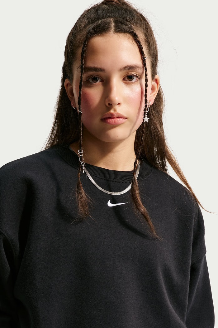 Bluza dziecięca z bawełną Nike Sportswear Studio Nike czarny IM5098
