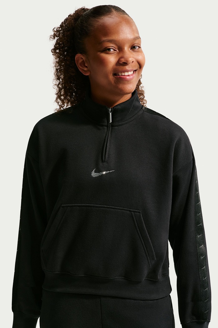 Bluza dziecięca z bawełną Nike Sportswear Studio Fleece Nike IM4932 czarny