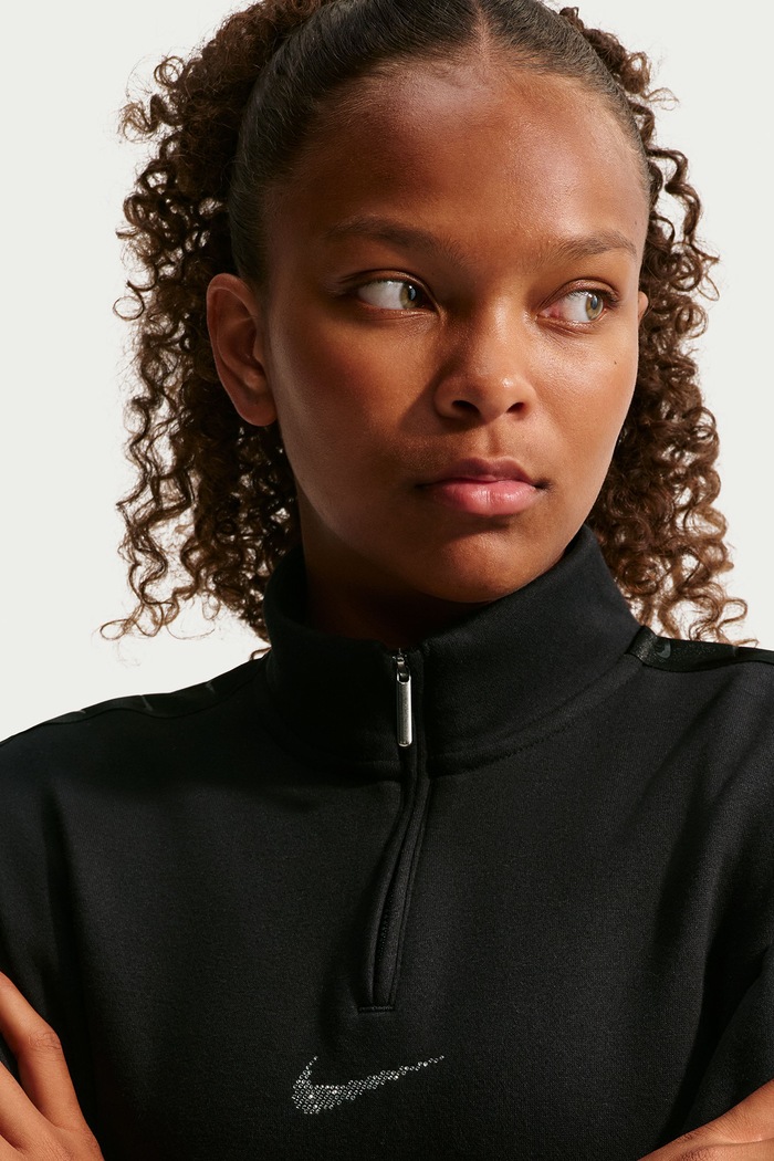 Bluza dziecięca z bawełną Nike Sportswear Studio Fleece Nike czarny IM4932