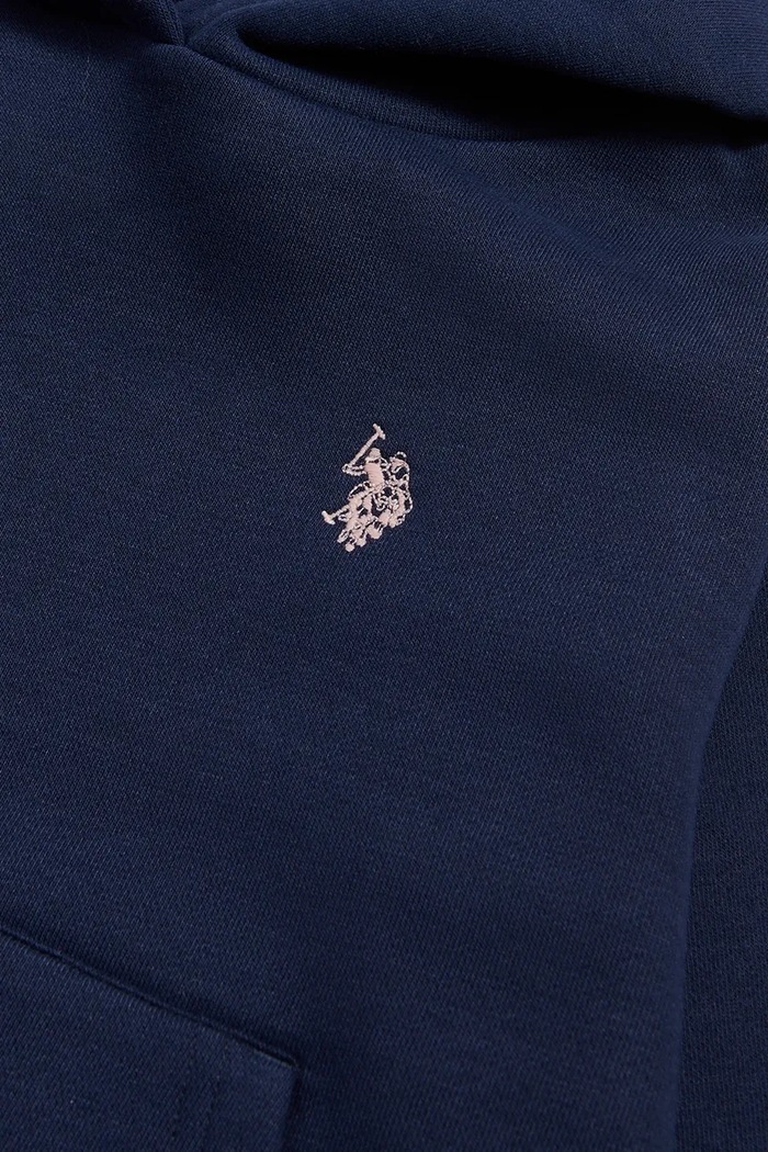 Dziewczynka U.S. Polo Assn. Bluza z kapturem dziecięca z bawełną USG2198 granatowy