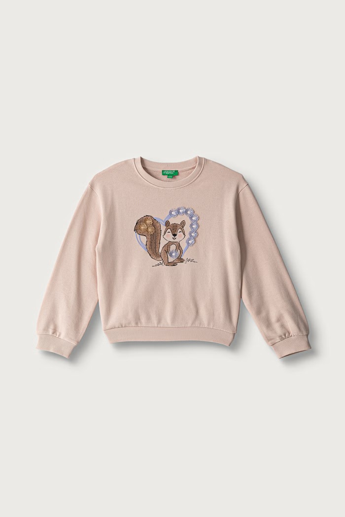 United Colors of Benetton Bluza dziecięca bawełniana różowy 3J70G10NJ.P.Seasonal