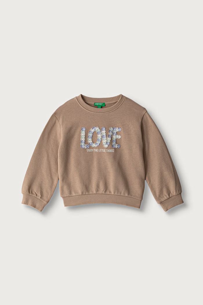 United Colors of Benetton Bluza dziecięca bawełniana brązowy 3J70G10NJ.P.Seasonal