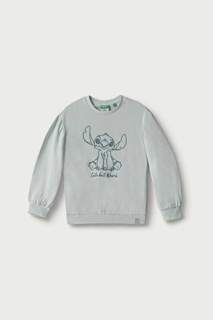 United Colors of Benetton Felpa per bambini in cotone verde 3J70G10NE.P.Seasonal