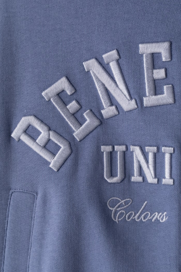 Dievča United Colors of Benetton Mikina na zips s kapucňou detská bavlnená 3J68C506D.G.Seasonal fialová