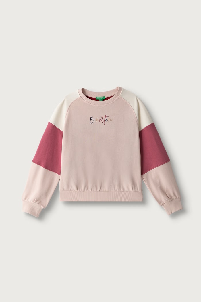 United Colors of Benetton Mikina detská bavlnená ružová 3J68C10U7.G.Seasonal