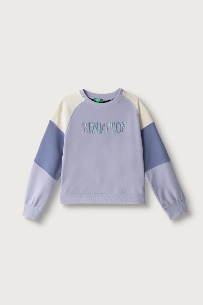 United Colors of Benetton Mikina detská bavlnená fialová 3J68C10U7.G.Seasonal