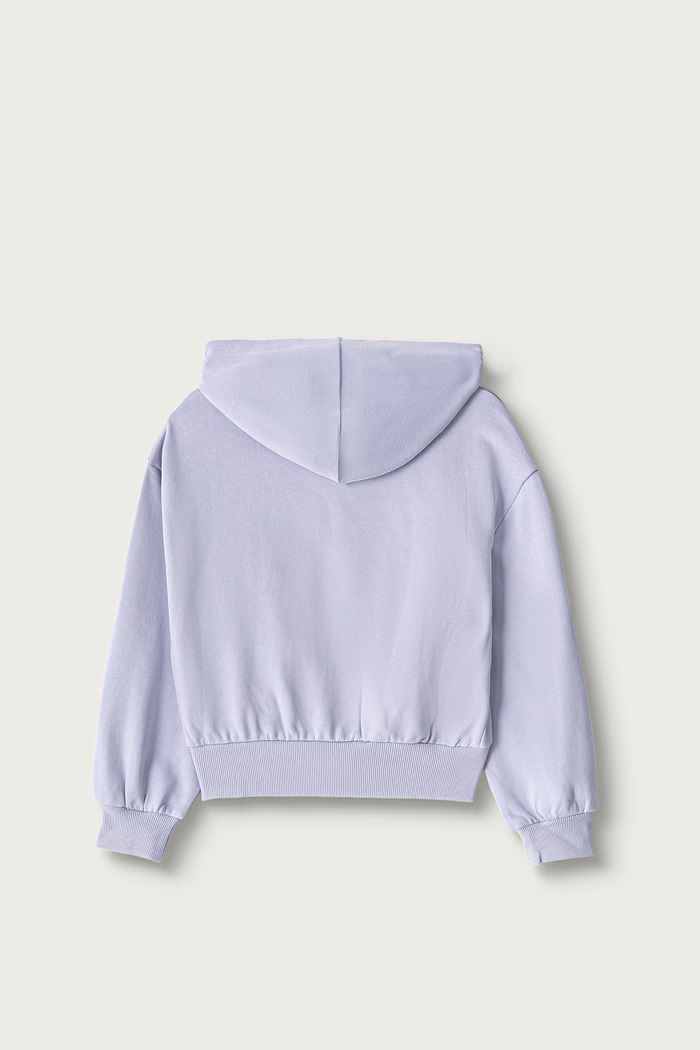 United Colors of Benetton Bluza rozpinana z kapturem dziecięca bawełniana 38O3C506C.G.Seasonal fioletowy AW26