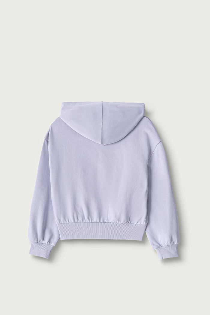United Colors of Benetton Bluza rozpinana z kapturem dziecięca bawełniana 38O3C506C.G.Seasonal fioletowy AW26