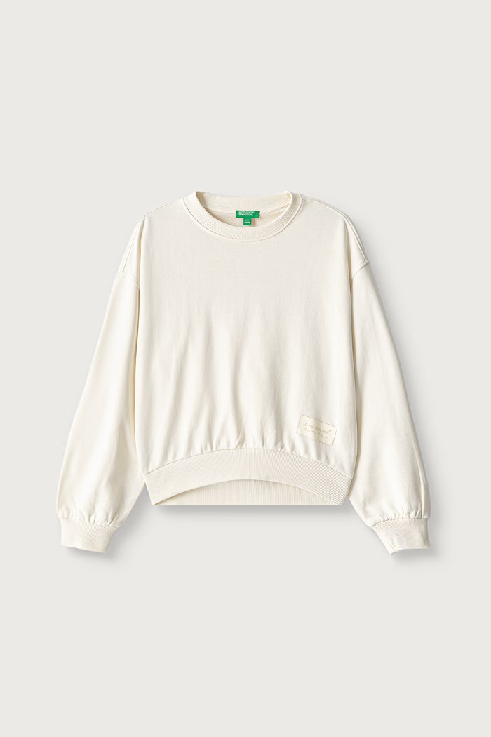 United Colors of Benetton Bluza dziecięca bawełniana beżowy 38O3C10U6.G.Seasonal