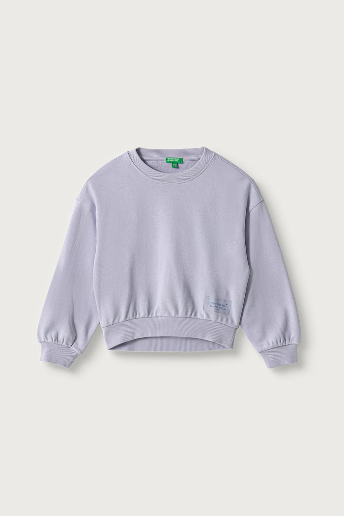 United Colors of Benetton Felpa per bambini in cotone violetto 38O3C10U6.G.Seasonal