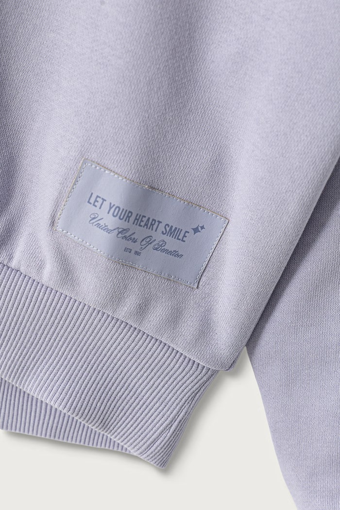 BIMBA United Colors of Benetton Felpa per bambini in cotone 38O3C10U6.G.Seasonal violetto