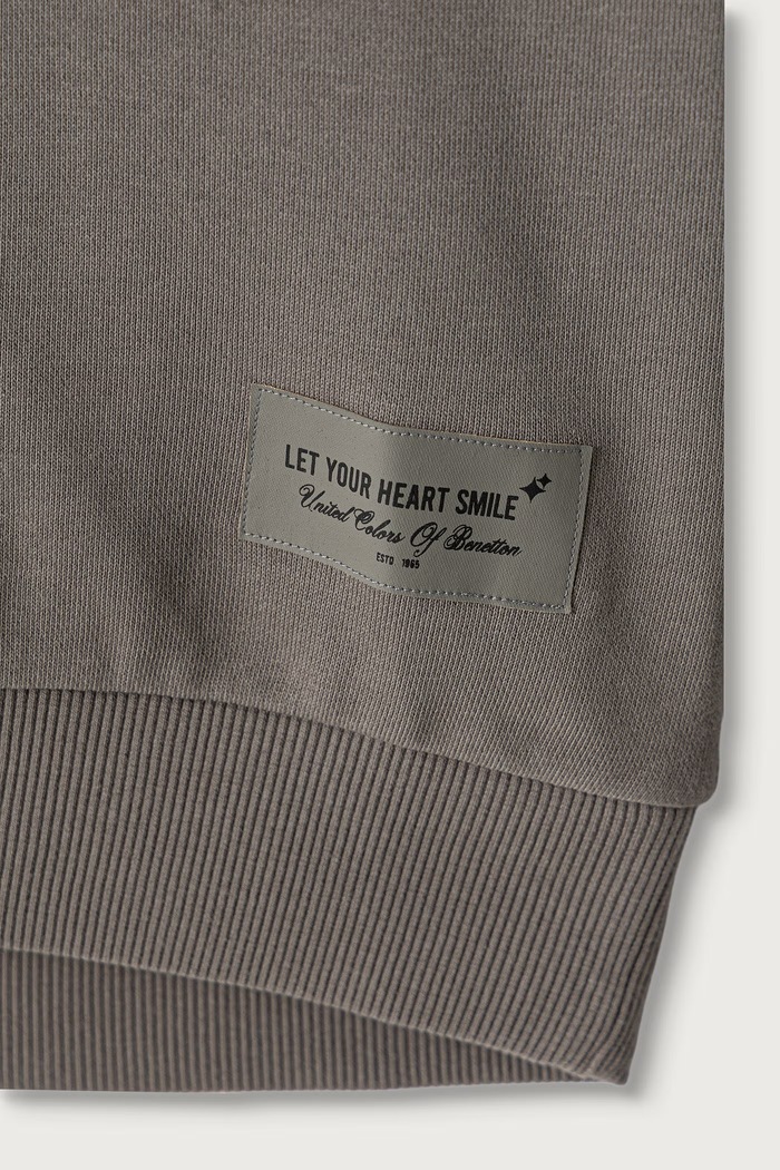 BIMBA United Colors of Benetton Felpa per bambini in cotone 38O3C10U6.G.Seasonal grigio