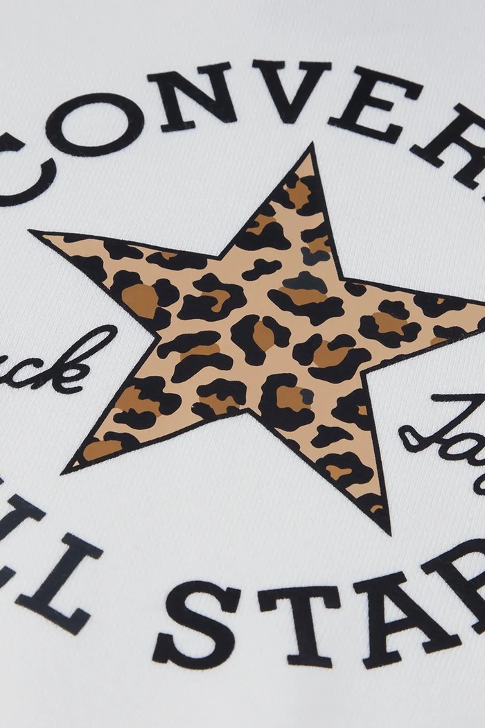 Dziewczynka Converse Bluza z kapturem dziecięca z bawełną 4CJ841 biały
