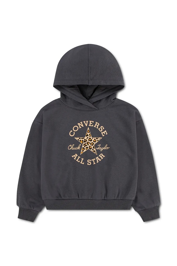 Converse Bluza z kapturem dziecięca z bawełną czarny 4CJ841
