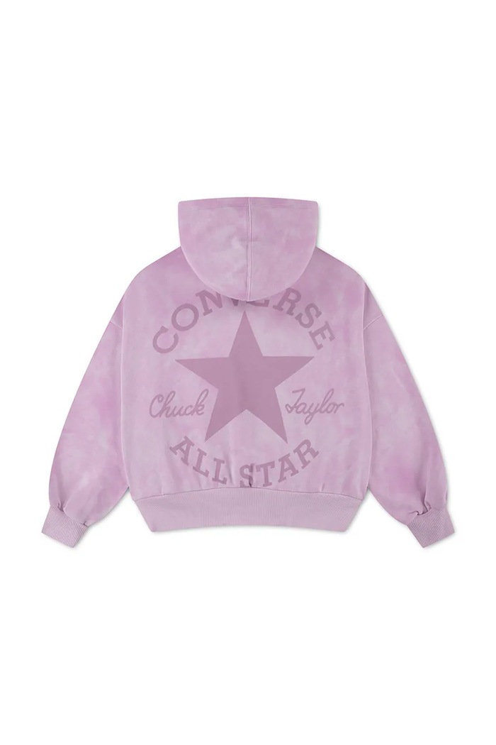 Converse Bluza z kapturem dziecięca z bawełną 4CJ838 różowy AW26