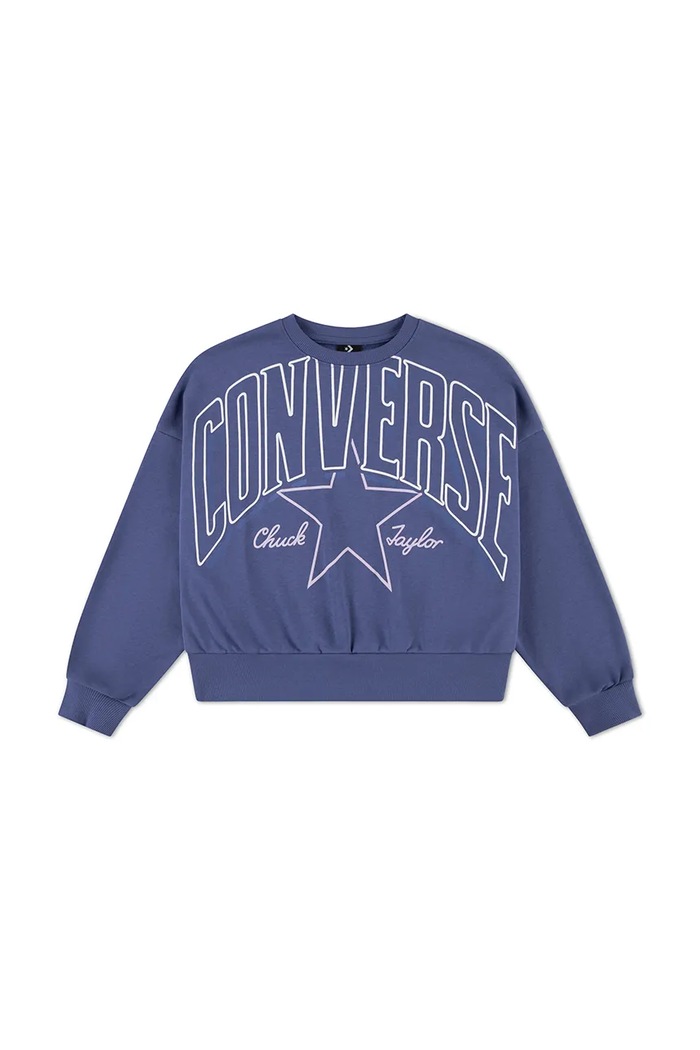 Converse Bluza dziecięca z bawełną 4CJ222 niebieski AW26