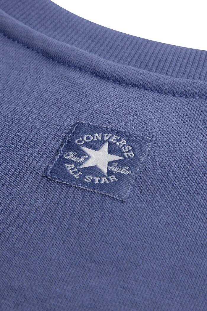 Bluza dziecięca z bawełną Converse niebieski 4CJ222