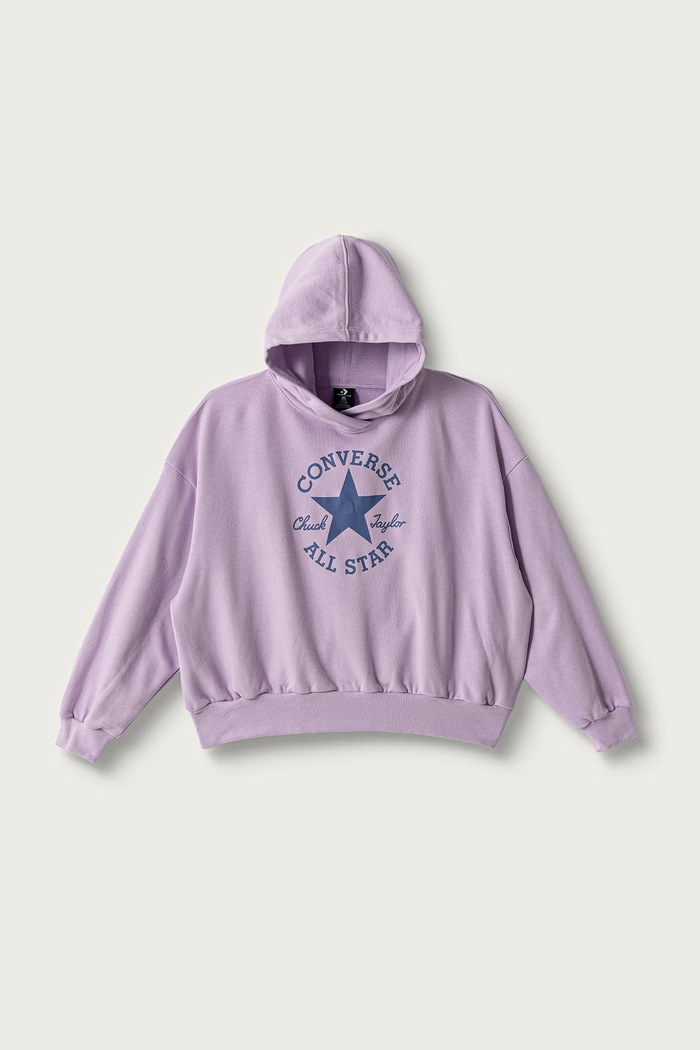 Converse Bluza z kapturem dziecięca z bawełną fioletowy 4CJ024