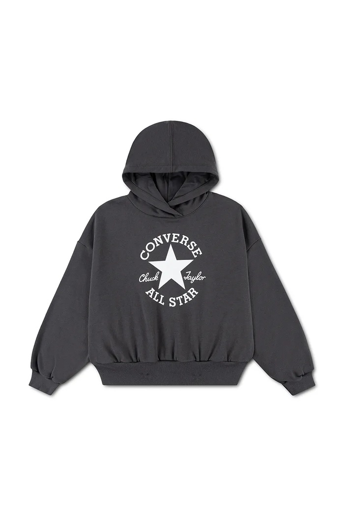 Converse Bluza z kapturem dziecięca z bawełną czarny 4CJ024
