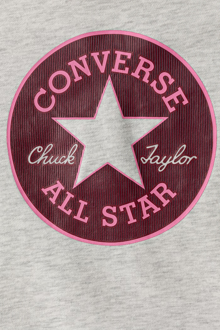 Dziewczynka Converse Bluza z kapturem dziecięca z bawełną 4CH767.9BY2 szary