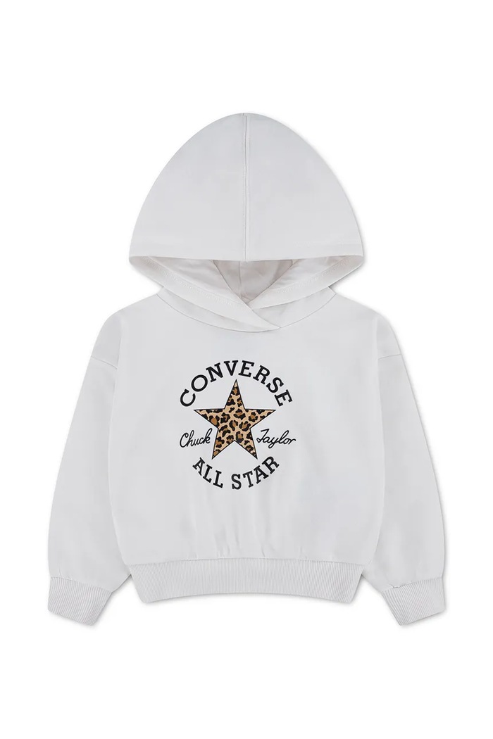 Converse Bluza z kapturem dziecięca z bawełną biały 3CJ841