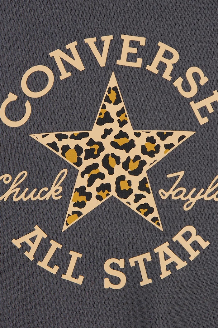 Dziewczynka Converse Bluza z kapturem dziecięca z bawełną 3CJ841 czarny