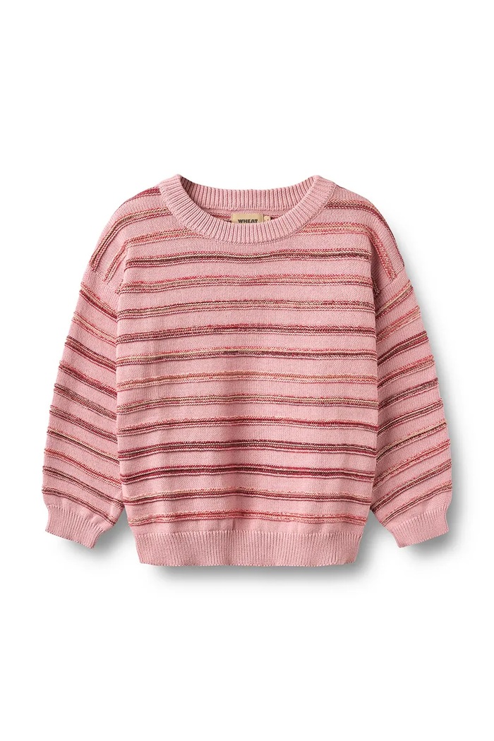 Wheat Sweter dziecięcy bawełniany różowy 2534.560.GOTS