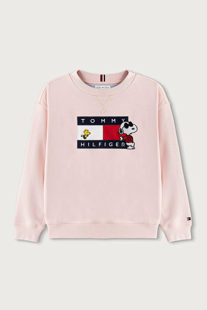 Tommy Hilfiger X Peanuts μπλούζα παιδική βαμβακερή KS0KS00764.G.128.176.9B ροζ AW26