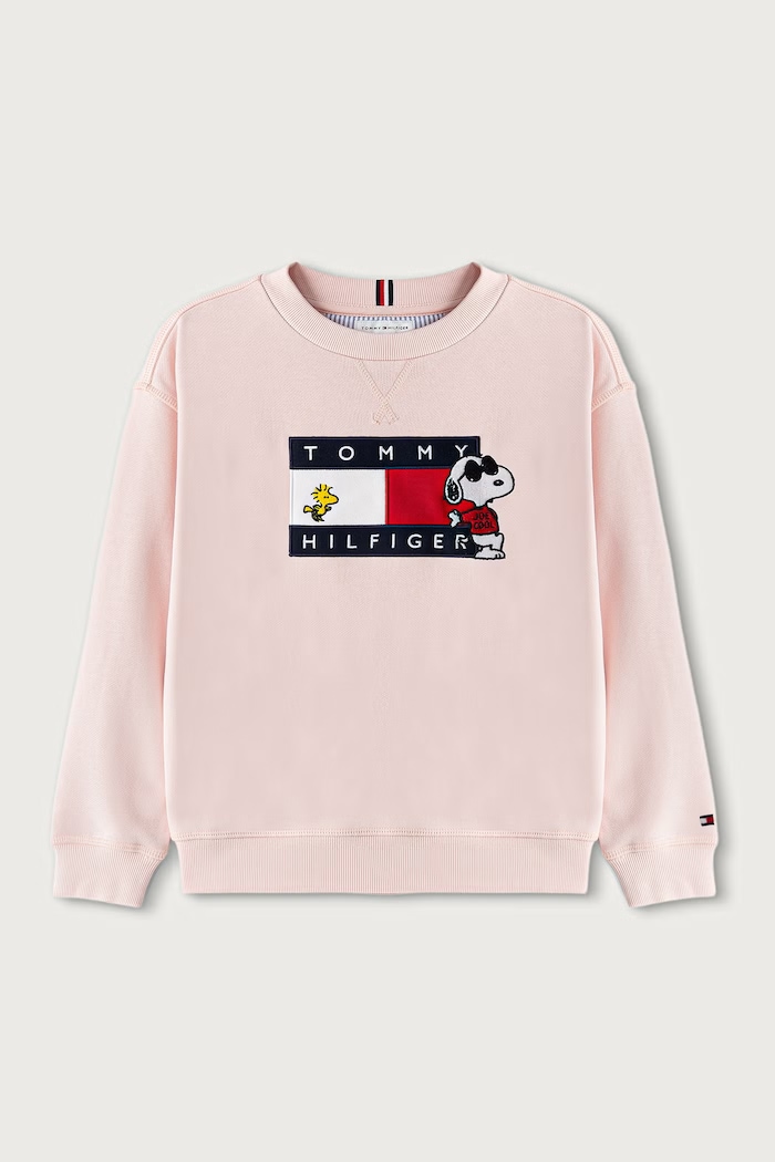 Tommy Hilfiger X Peanuts μπλούζα παιδική βαμβακερή KS0KS00764.G.128.176.9B ροζ AW26