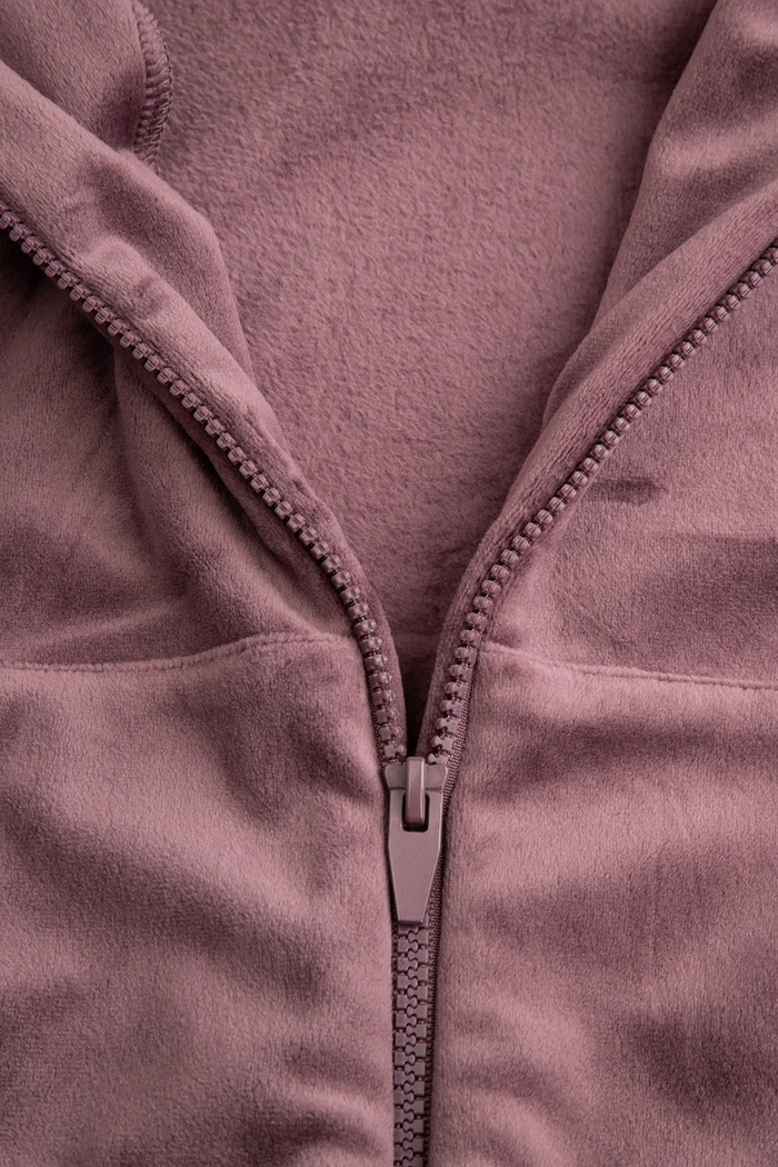 Bluza rozpinana z kapturem dziecięca welurowa Coccodrillo ZC6133102WGJ bordowy