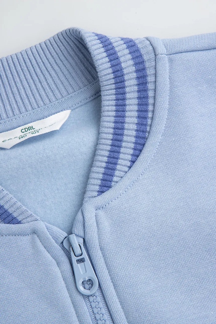 Dziewczynka Coccodrillo Bluza rozpinana dziecięca z bawełną ZC6132601VGA niebieski